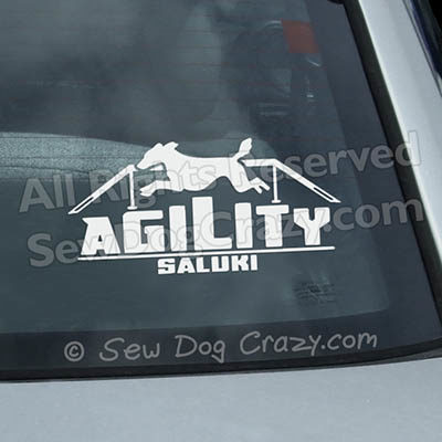 Agility Saluki Dog Walk Vinyl Decals