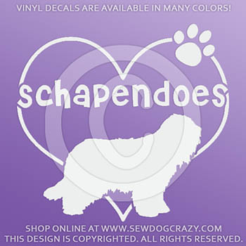 Love Schapendoes Dutch Sheepdog Decals