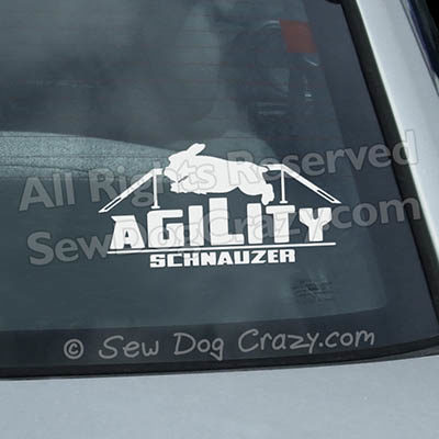 Schnauzer Agility Car Decals