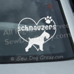 Love Schnauzers Window Stickers