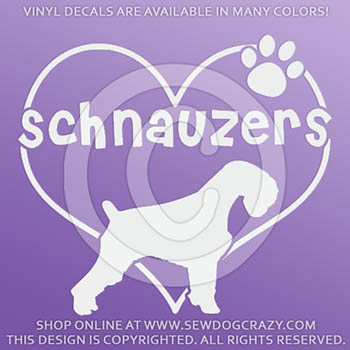 Love Schnauzers Vinyl Stickers