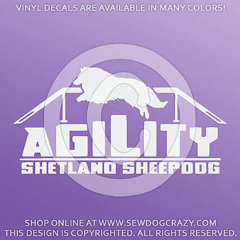Sheltie Agility Vinyl Stickers