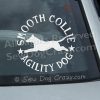 Smooth Collie Agility Car Window Stickers