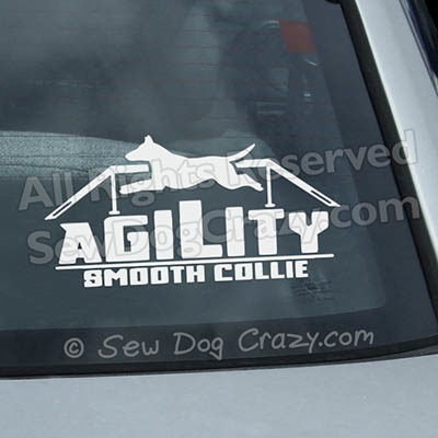 Smooth Collie Agility Window Decals