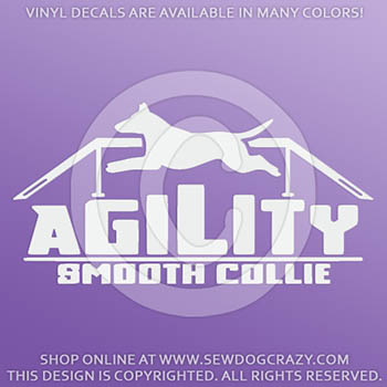 Smooth Collie Agility Car Stickers