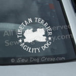 Tibetan Terrier Agility Car Window Stickers
