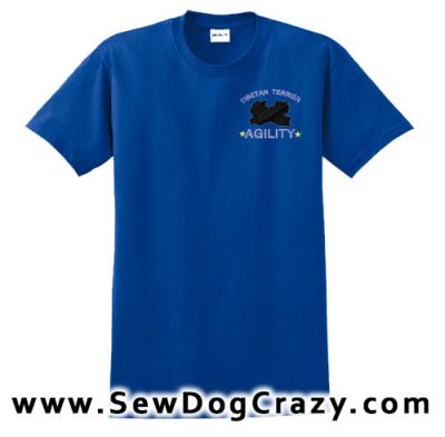 Embroidered Agility Tibetan Terrier Tshirt