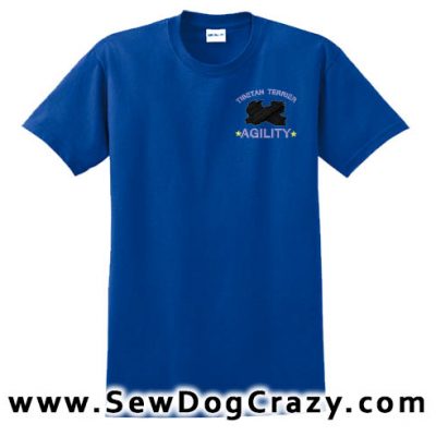 Embroidered Agility Tibetan Terrier Tshirt