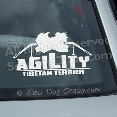 Tibetan Terrier Agility Vinyl Stickers