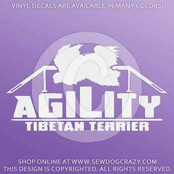 Tibetan Terrier Agility Vinyl Decals