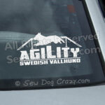 Swedish Vallhund Agility Window Sticker
