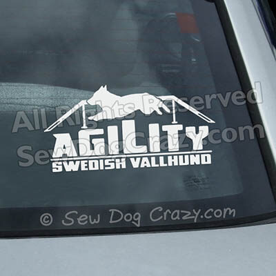 Swedish Vallhund Agility Window Sticker