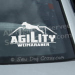 Weimaraner Agility Car Window Stickers