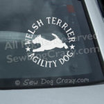 Welsh Terrier Agility Car Window Stickers