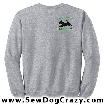 Embroidered Welsh Terrier Agility Sweatshirts