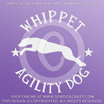 Whippet Agility Dog Vinyl Sticker