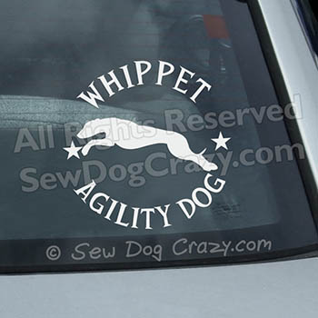 Whippet Agility Dog Decal