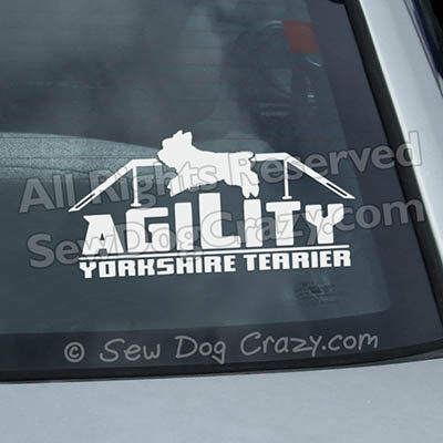 Vinyl Agility Yorkshire Terrier Stickers