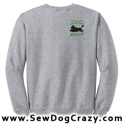 Embroidered Portuguese Water Dog Agility Sweatshirts