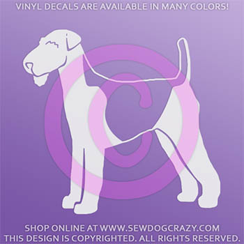 Airedale Silhouette Car Decal