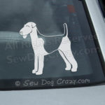 Airedale Terrier Silhouette Car Window Sticker