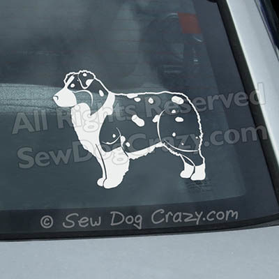Merle Aussie Profile Car Window Sticker