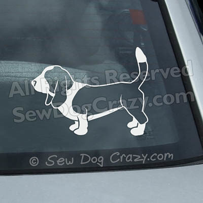 Basset Hound Silhouette Car Window Stickers