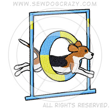 Embroidered Beagle Tire Jump Shirts