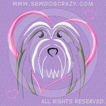 Pretty Embroidered Bearded Collie Gifts