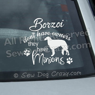Borzoi Car Window Sticker