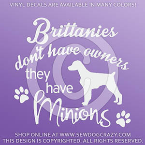 Funny Brittany Dog Vinyl Stickers