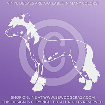 Hairless Chinese Crested Decals