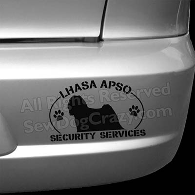 Lhasa Apso Security Bumper sticker