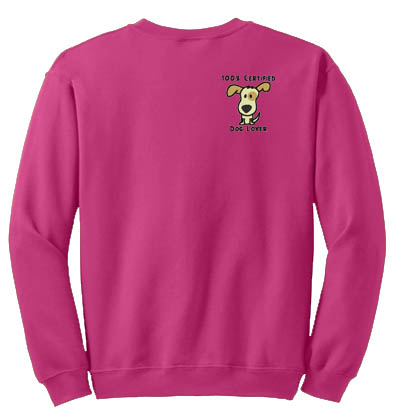 Certified Dog Lover Embroidered Sweatshirt