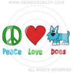 Cartoon Peace Love Dogs Shirts