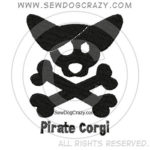 Embroidered Pirate Corgi Shirts