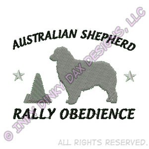 Australian Shepherd Rally Obedience Apparel Embroidery