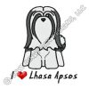Cartoon Lhasa Apso Embroidery Apparel