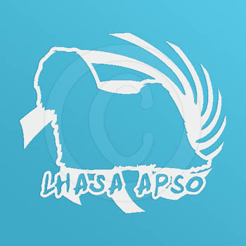 Spiraling Lhasa Apso Stickers