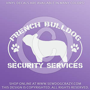 French Bulldog Security Decals