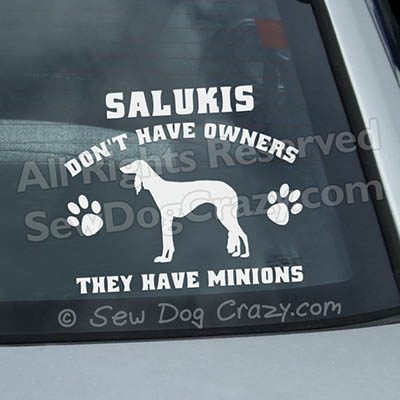 Funny Saluki Window Stickers