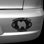 Protected by a Samoyed Bumper Sticker