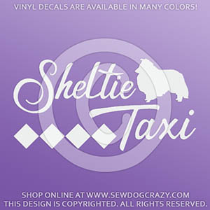 Sheltie Taxi Decals