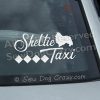 Sheltie Taxi Window Stickers