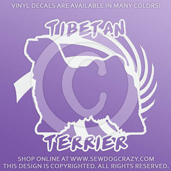 Cool Tibetan Terrier Vinyl Stickers