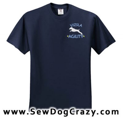 Embroidered Vizsla Agility Tshirts