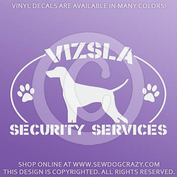 Vizsla Security Vinyl Decals