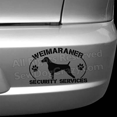 Weimaraner Security Bumper Sticker