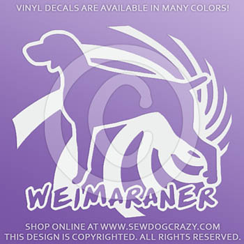 Cool Weimaraner Vinyl Decals