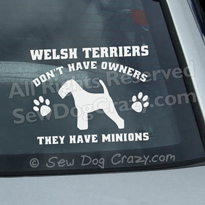 Funny Welsh Terrier Car Decals